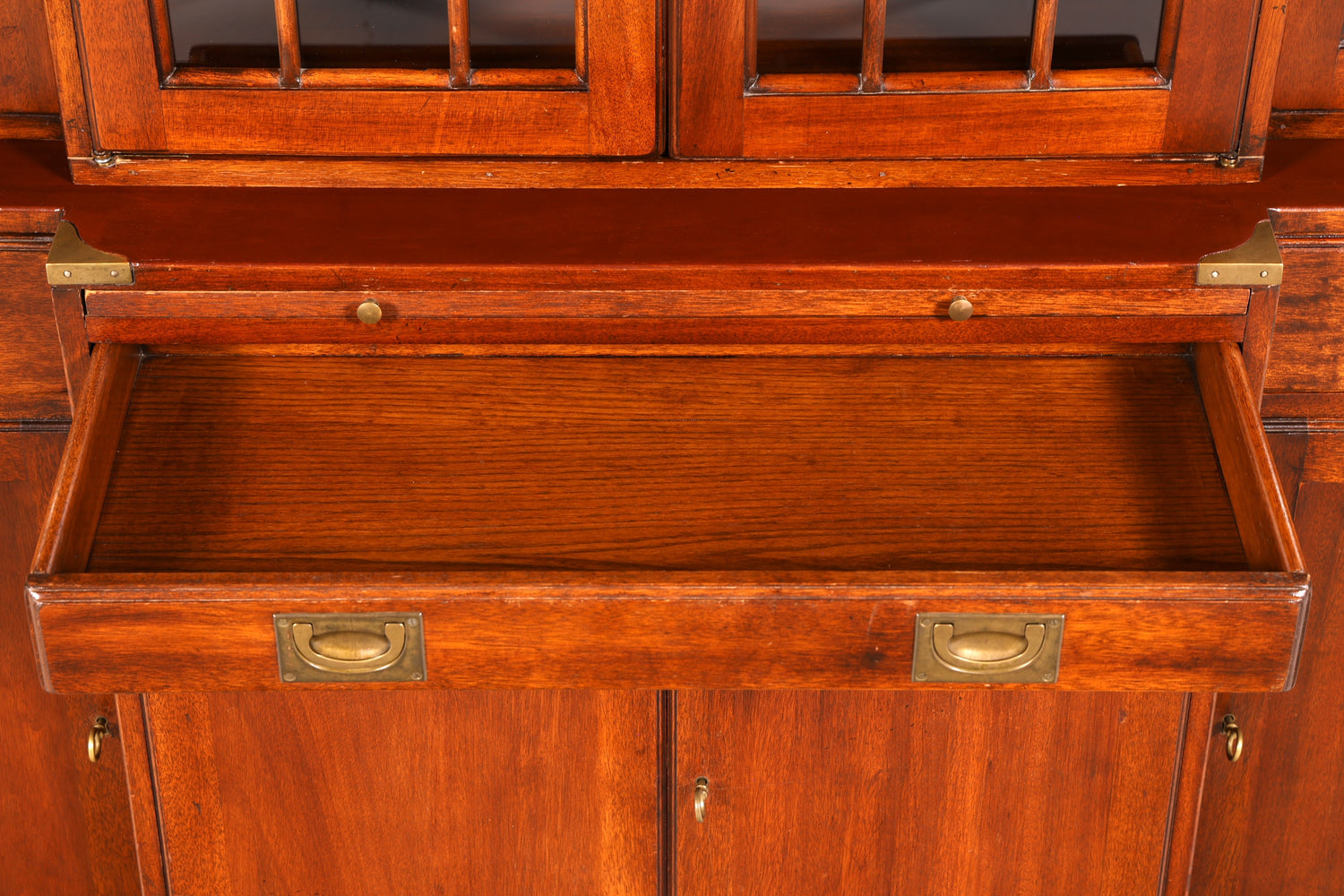 Beeindruckender Maritimer Vitrinenschrank Englischer Schrank Echt Holz Bibliothek Bücherschrank Anrichte Vintage