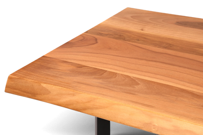 Traumhafter Nussbaum Tisch 200cm-100cm Esszimmer Tisch Baumkanten Platte Massiv Holz Küchentisch