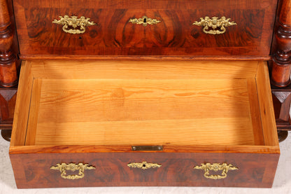 Wunderschöne Gründerzeit Kommode Louis Philippe echt Holz Schubladen Kommode um 1880