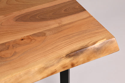Traumhafter Nussbaum Tisch 140cm-100cm Esszimmer Tisch Baumkanten Platte Massiv Holz Küchentisch