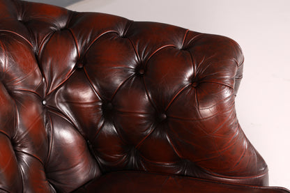 Wunderschöner Original Chesterfield Centurion Sessel Englischer Armlehnsessel Echt Leder Herrensessel Vintage 1 von 2
