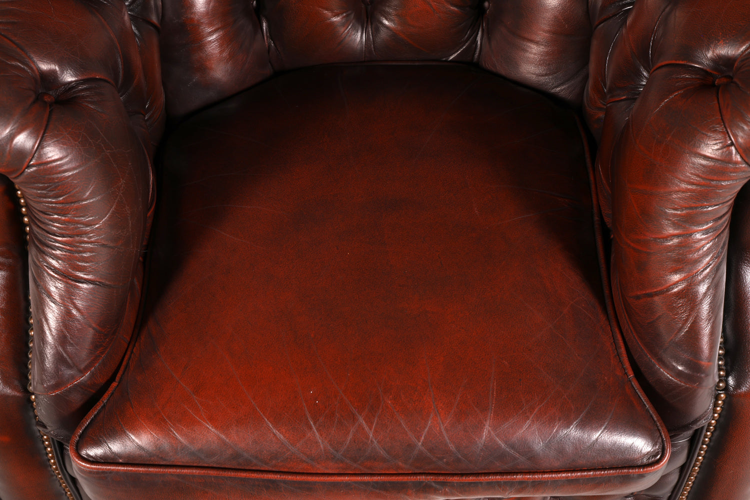 Wunderschöner Original Chesterfield Centurion Sessel Englischer Armlehnsessel Echt Leder Herrensessel Vintage 1 von 2