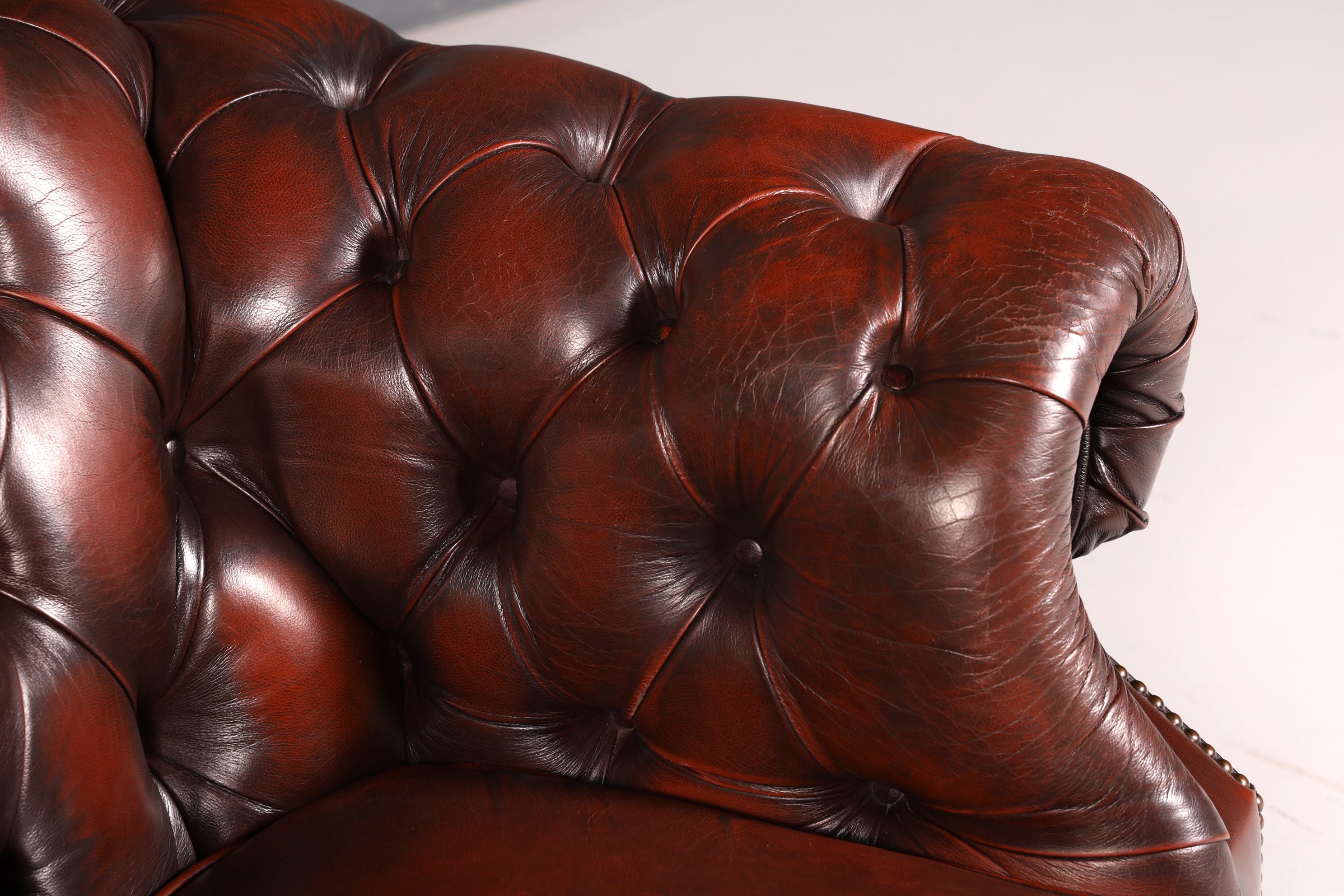 Wunderschöner Original Chesterfield Centurion Sessel Englischer Armlehnsessel Echt Leder Herrensessel Vintage 2 von 2