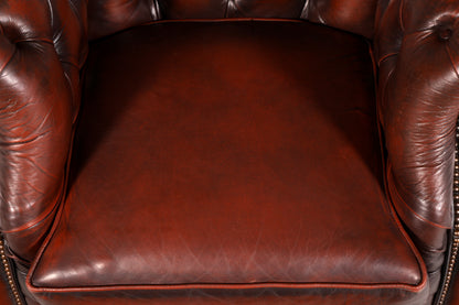 Wunderschöner Original Chesterfield Centurion Sessel Englischer Armlehnsessel Echt Leder Herrensessel Vintage 2 von 2