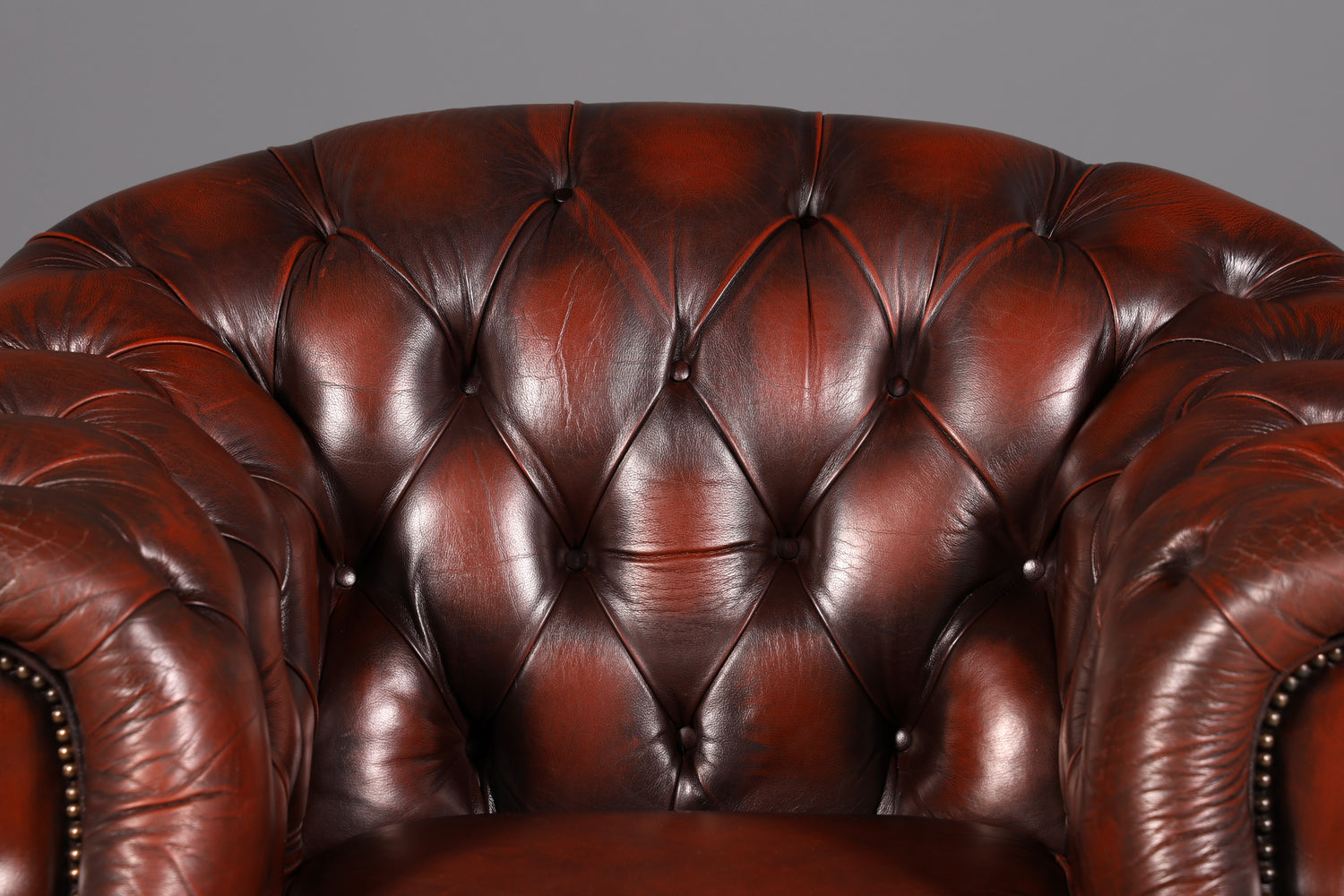 Wunderschöner Original Chesterfield Centurion Sessel Englischer Armlehnsessel Echt Leder Herrensessel Vintage 2 von 2
