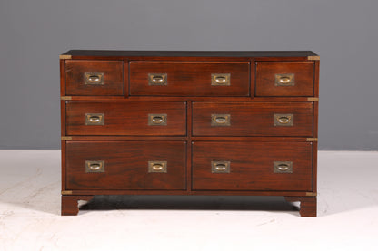 Traumhaftes Maritimes Sideboard Englische Military Chest Schiffskommode Antik Schrank Kolonial Vintage
