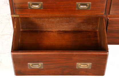 Traumhaftes Maritimes Sideboard Englische Military Chest Schiffskommode Antik Schrank Kolonial Vintage