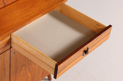 Traumhafter Mid Century Sekretär Palisander Holz Schrank Regal 60er Bücherregal