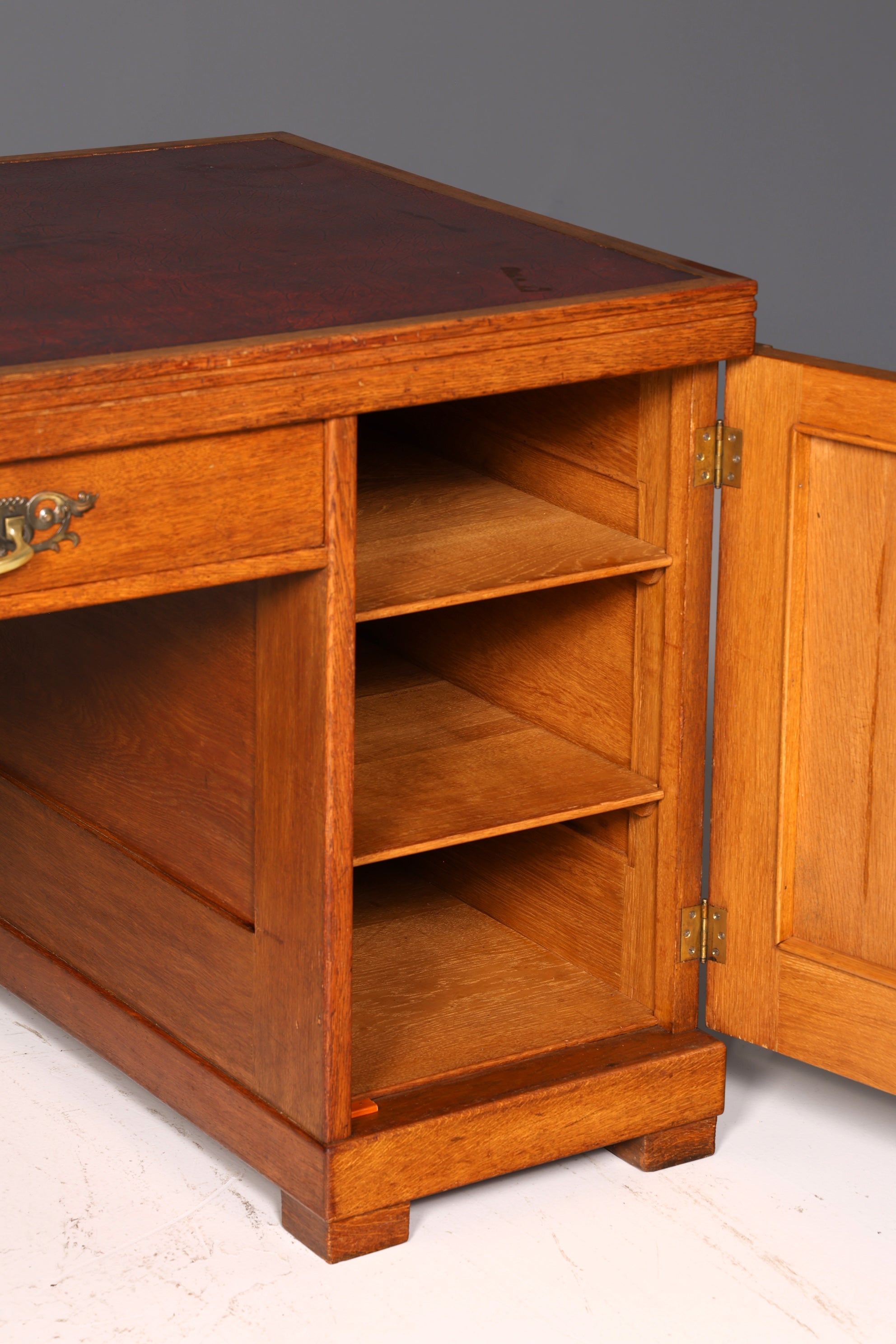 Wunderschöner Jugendstil Schreibtisch Eiche Echt Holz Bürotisch Office Table Antik Vintage
