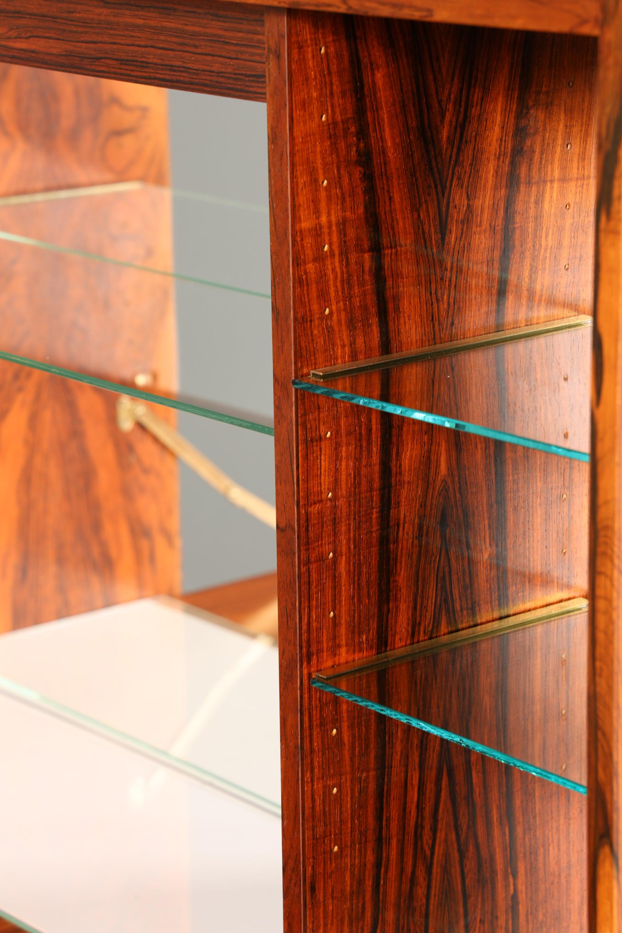Traumhafter Mid Century Sekretär Palisander Holz Schrank Regal 60er Bücherregal