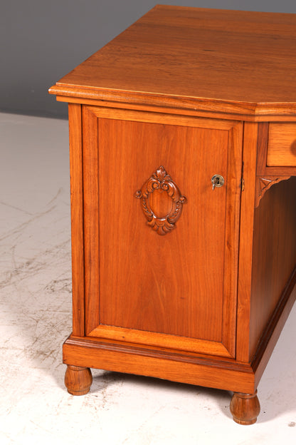 Wunderschöner Jugendstil Schreibtisch Eiche Holz Bürotisch Office Table Antik Vintage