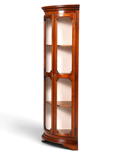 Wunderschöne Original Selva Eckvitrine Antik Stil Vitrine Schrank Geschirrschrank Glasvitrine