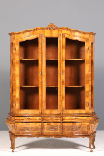 Wunderschöne Chippendale Vitrine Regal Schrank Barock Stil Bücherregal Geschirrschrank