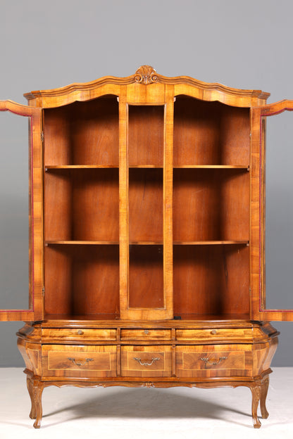 Wunderschöne Chippendale Vitrine Regal Schrank Barock Stil Bücherregal Geschirrschrank