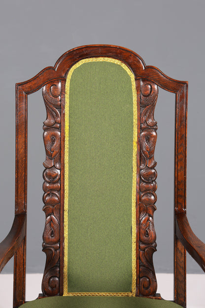 Wunderschöner Neorenaissance Sessel Gründerzeit Armlehnsessel Jugendstil Herrenzimmer Eiche Sekretär Stuhl Antik um 1910
