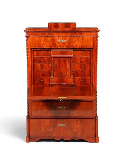 Stilvoller Louis Philippe Sekretär um 1880 Kommode Antik Biedermeier Stil Bürokommode