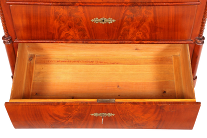Stilvoller Louis Philippe Sekretär um 1880 Kommode Antik Biedermeier Stil Bürokommode