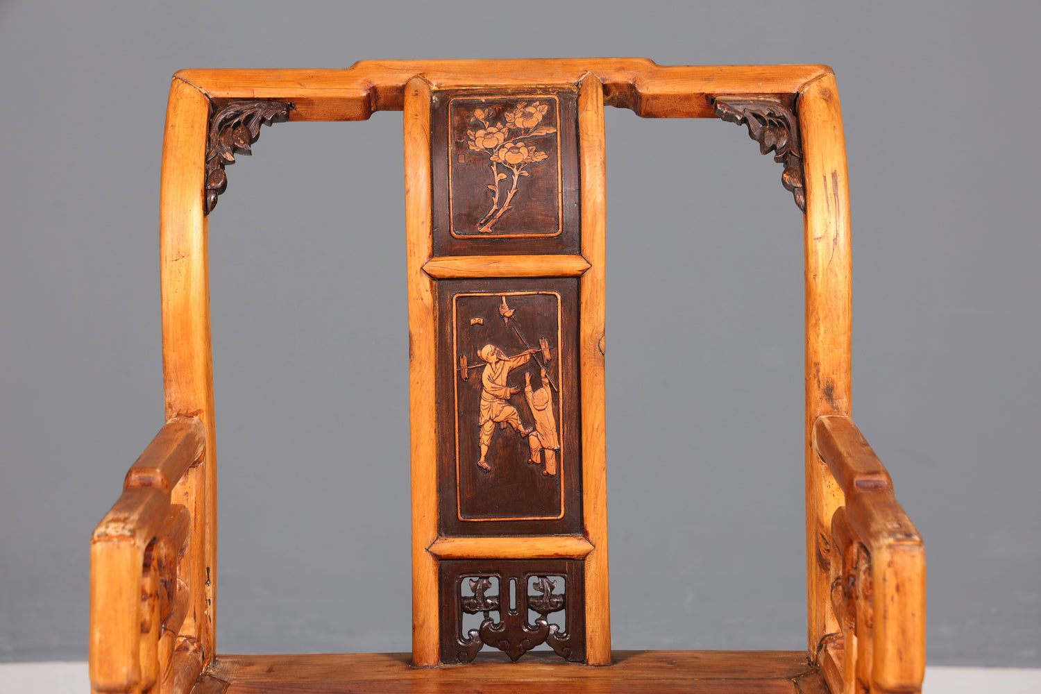 Wunderschöner Chinesischer Armlehnstuhl Stuhl China Ming Stil Qing Dynastie Holzstuhl Asiatische Antik Sekretär Stuhl