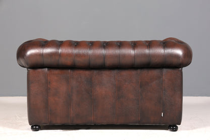 Wunderschönes Original Chesterfield 2er Sofa Englisch Leder 2- Sitzer Couch