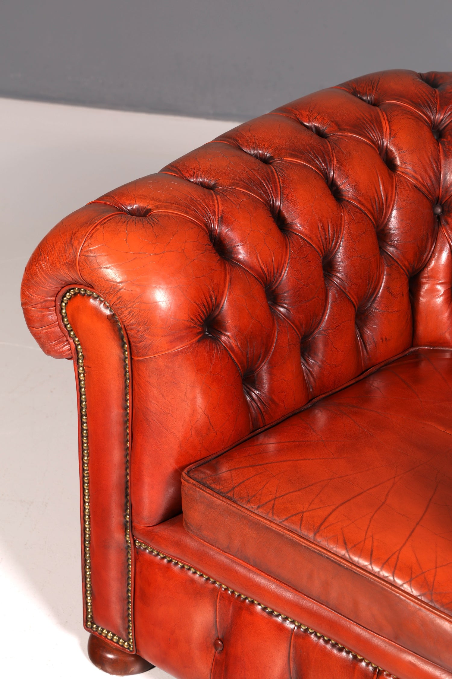 Stilvoller Original Chesterfield Sessel Englisch Echt Leder Armlehnsessel Lounge Herrensessel