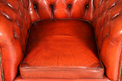 Stilvoller Original Chesterfield Sessel Englisch Echt Leder Armlehnsessel Lounge Herrensessel