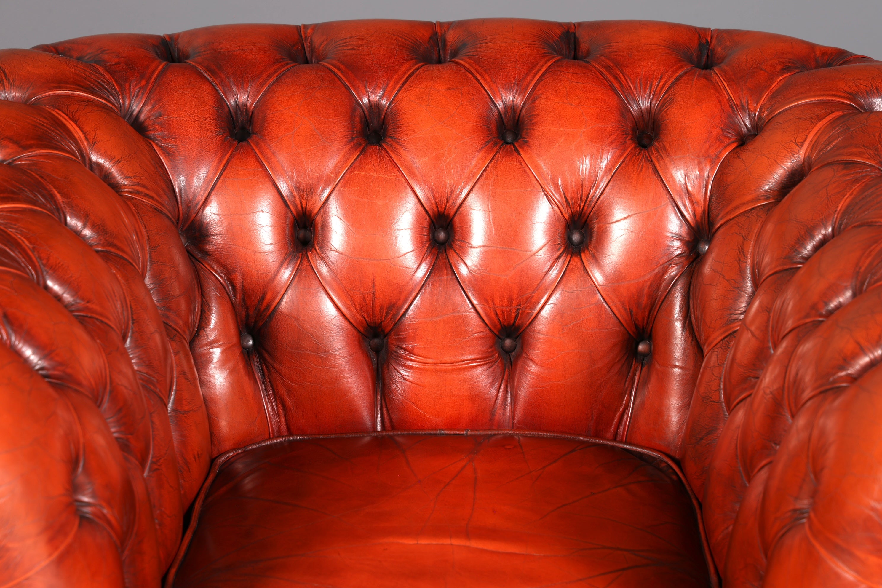 Stilvoller Original Chesterfield Sessel Englisch Echt Leder Armlehnsessel Lounge Herrensessel