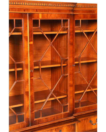 Wunderschöne Englische Vitrine Bücherschrank Buffet Antik Stil Eibe Glasvitrine Bibliothek