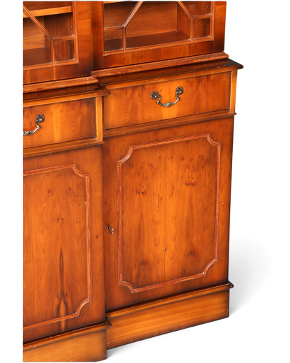 Wunderschöne Englische Vitrine Bücherschrank Buffet Antik Stil Eibe Glasvitrine Bibliothek
