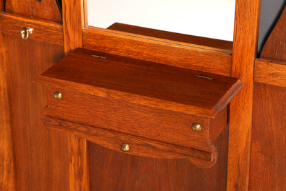 Traumhafte Jugendstil Flur Garderobe Antik Gründerzeit Kleiderwand Wandgarderobe Vintage