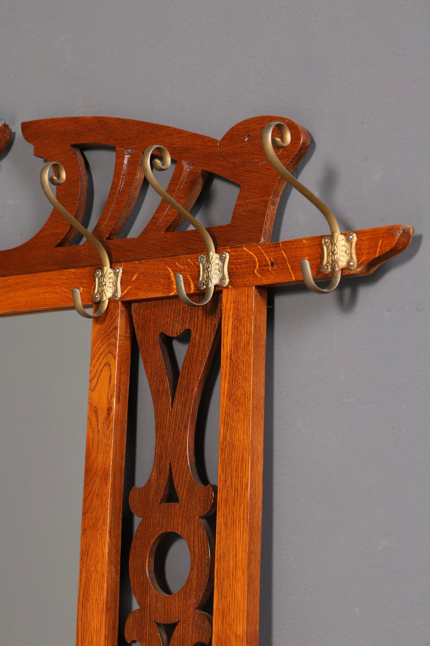 Traumhafte Jugendstil Flur Garderobe Antik Gründerzeit Kleiderwand Wandgarderobe Vintage