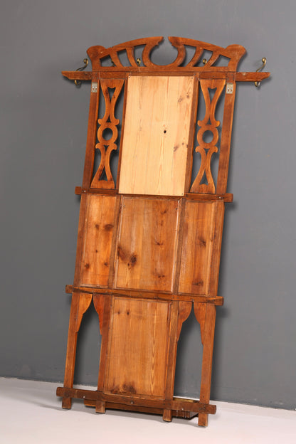 Traumhafte Jugendstil Flur Garderobe Antik Gründerzeit Kleiderwand Wandgarderobe Vintage