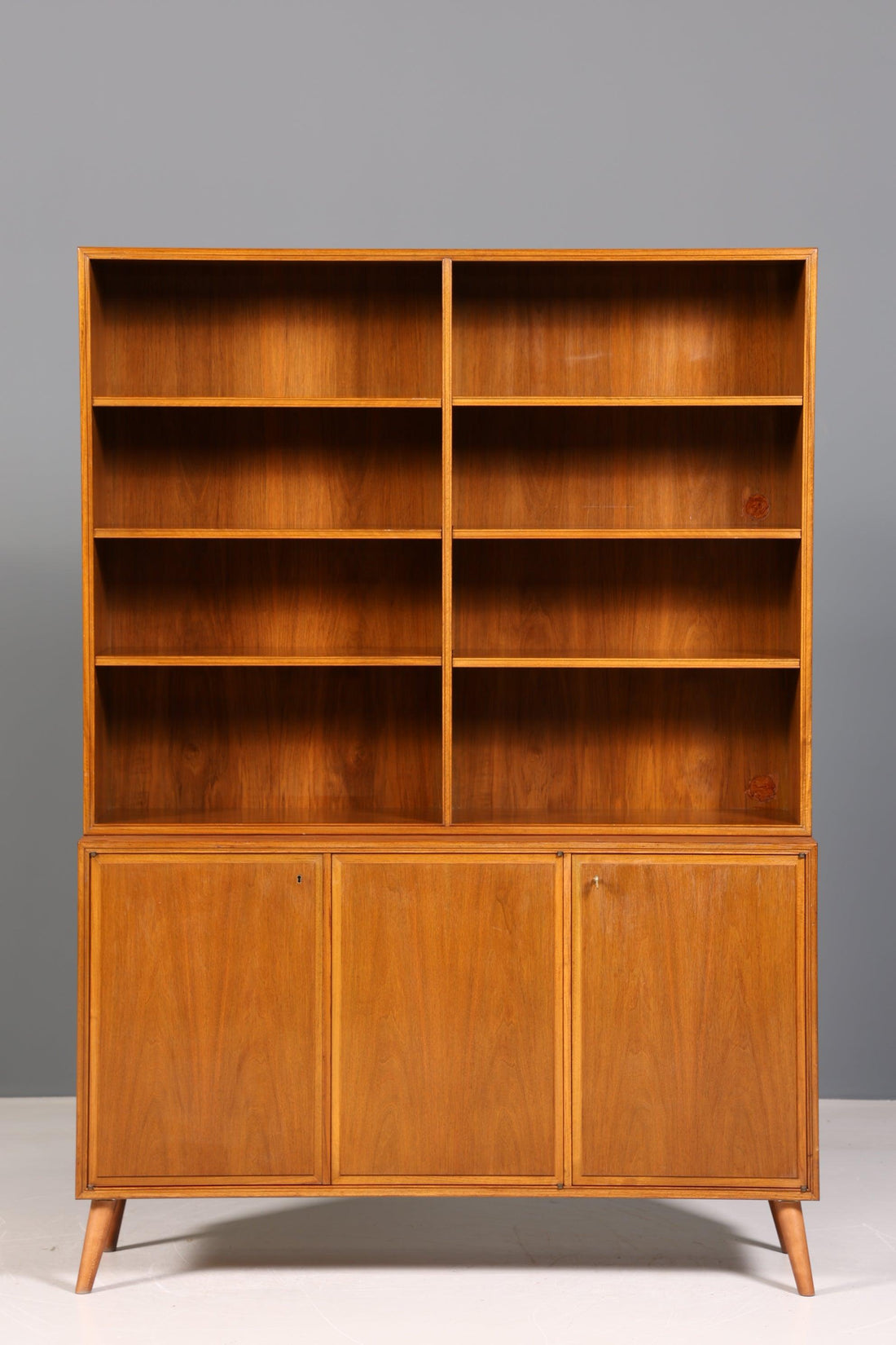 Schlichtes Mid Century Bücherregal Danish Design Schrank Retro Kommode Regal Vintage 60er Jahre