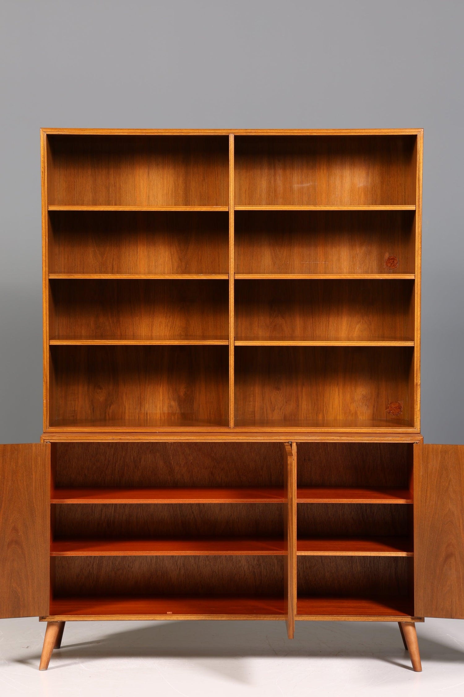 Schlichtes Mid Century Bücherregal Danish Design Schrank Retro Kommode Regal Vintage 60er Jahre