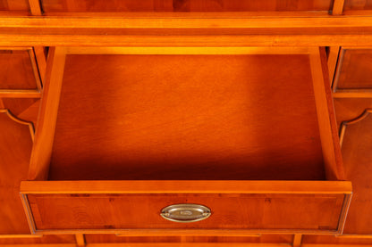 Wunderschöne Original Heldense Vitrine Englische Eibe Bücherschrank Buffet Antik Glasvitrine Vintage