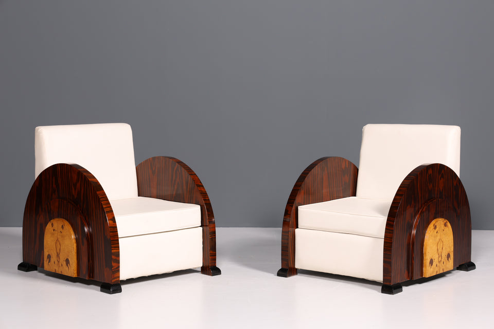 Seltener Art Deco Design Clubsessel Birke Sessel Luxus 1 von 2