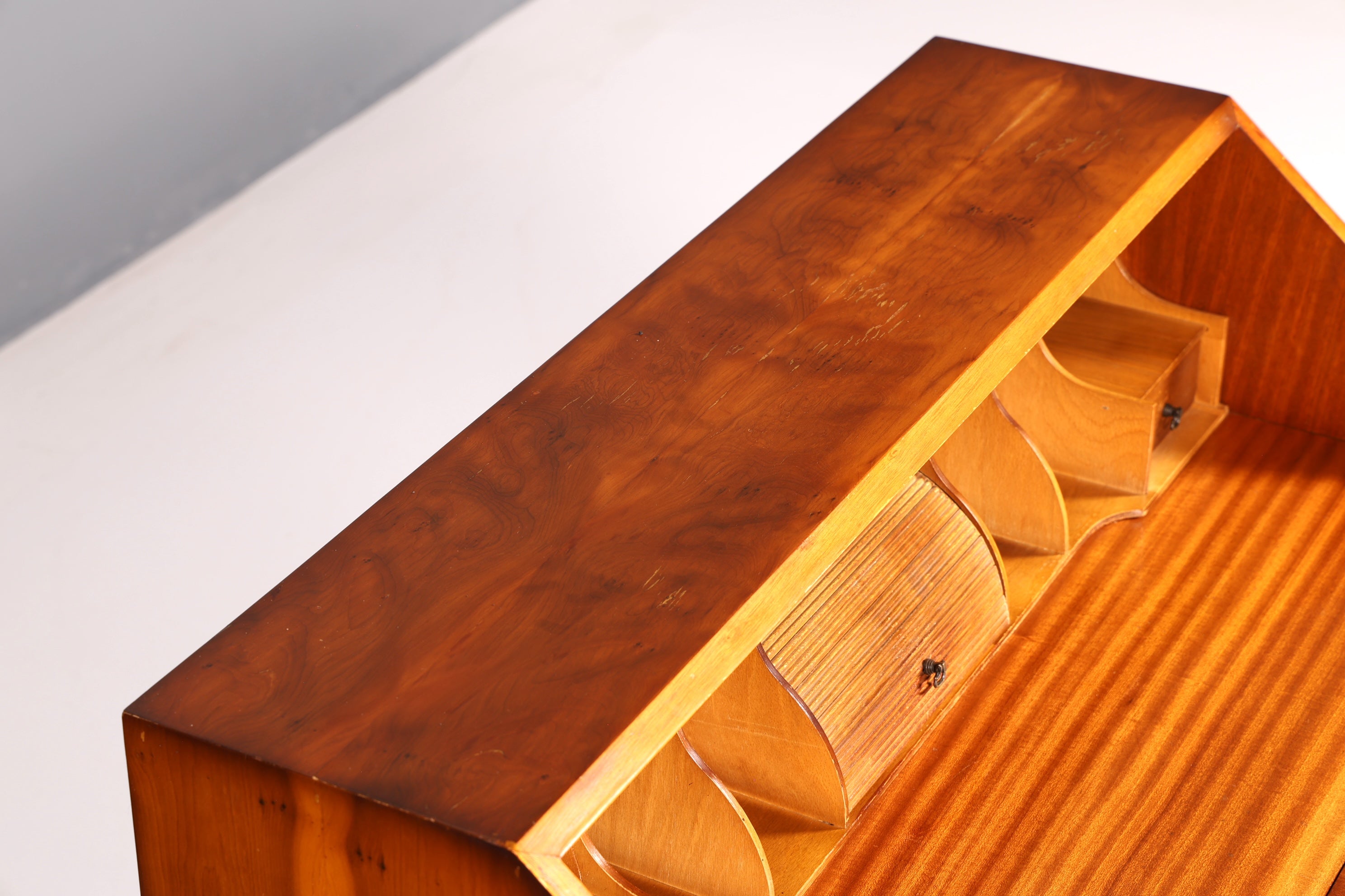 Wunderschöner Englischer Sekretär Schreibkommode Echt Holz Biedermeier Stil Schreibtisch Kommode