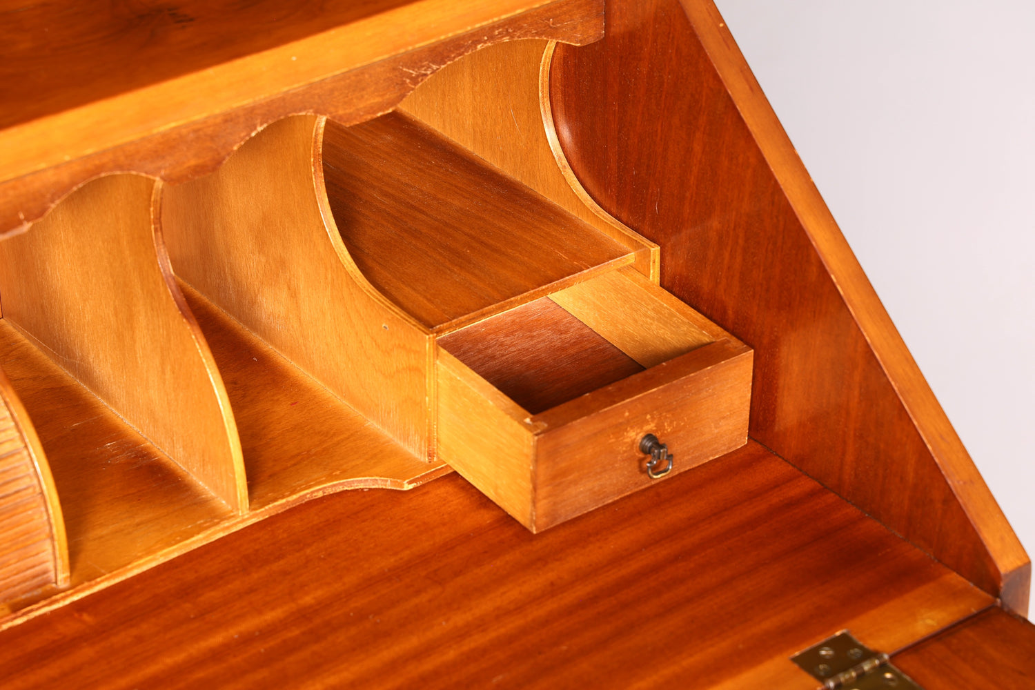 Wunderschöner Englischer Sekretär Schreibkommode Echt Holz Biedermeier Stil Schreibtisch Kommode