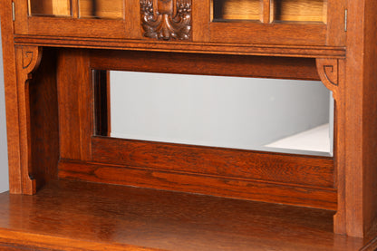 Wunderschöner Jugendstil Schrank Antik Buffet Eiche Anrichte Buffetschrank Vitrine Vintage