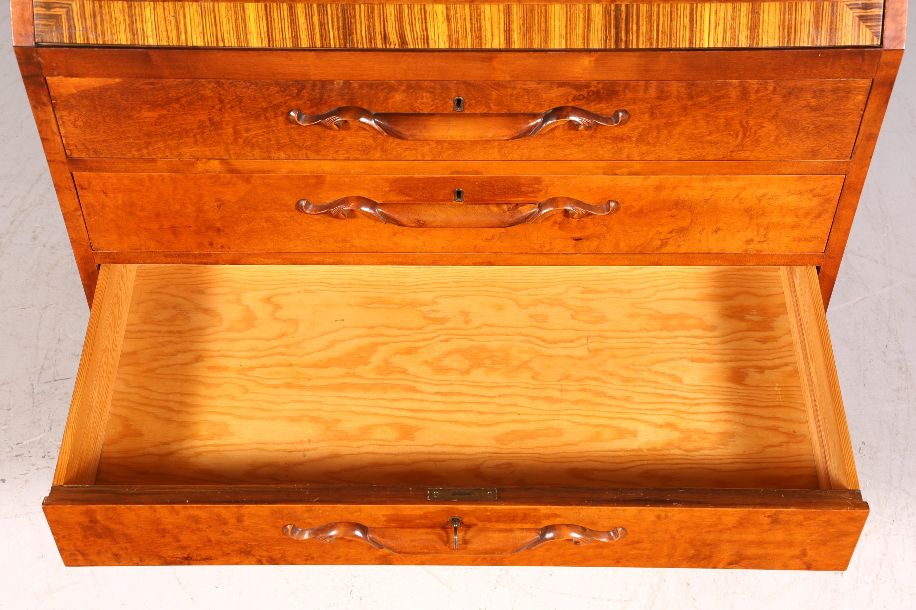 Wunderschöner Sekretär um 1930 Büro Kommode Kirschholz Sekretär Schreibtisch Kommode