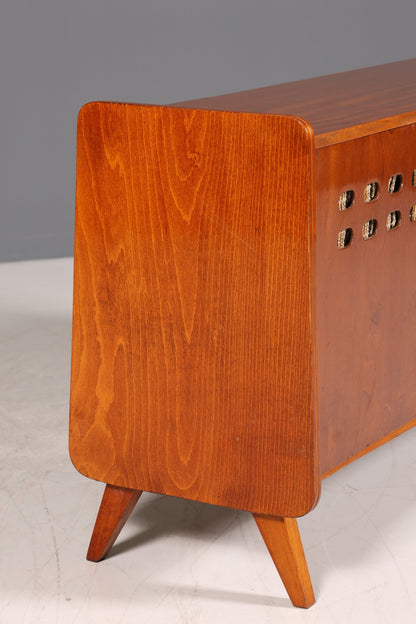 Edls Mid Century Wäschekorb  František Jirák für Tatra Nabytok Sideboard Klappschrank