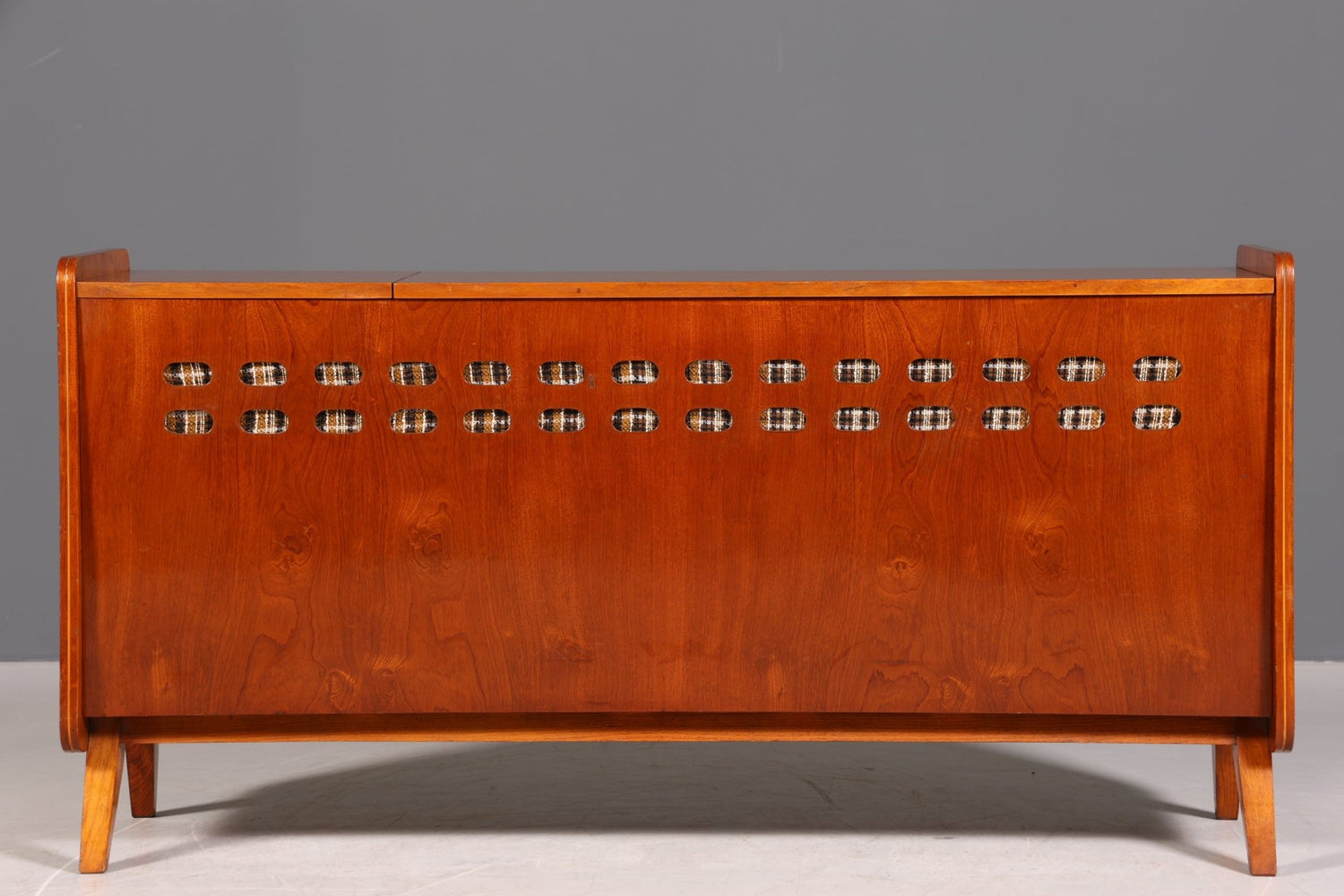 Edls Mid Century Wäschekorb  František Jirák für Tatra Nabytok Sideboard Klappschrank