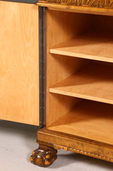 Traumhafter Chippendale Schrank Barock Stil Vertiko Highboard Englisch Antik 50s 60s Kommode