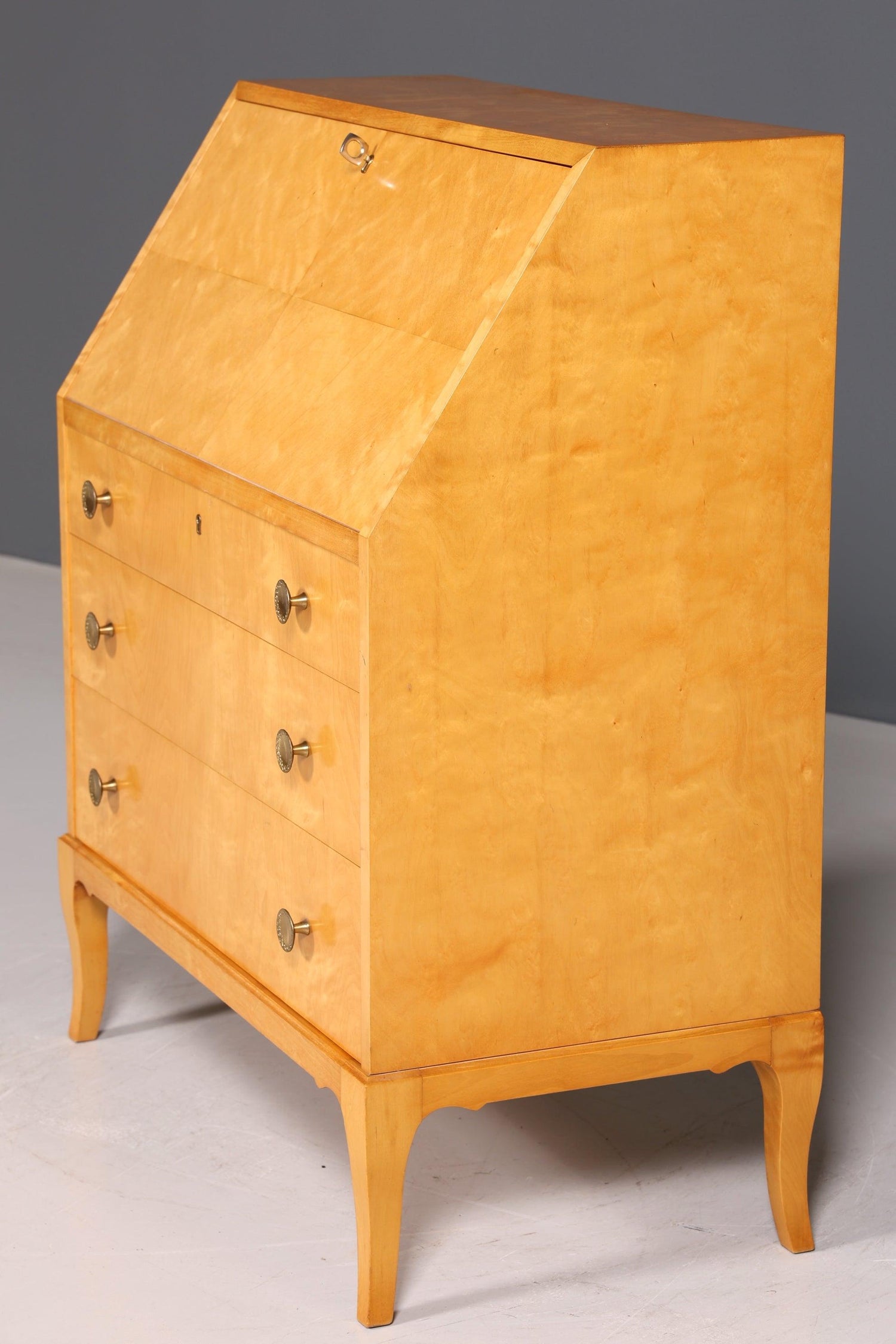 Stilvoller Sekretär im Biedermeier Stil um 1940 Schreibmöbel echt Holz Office Kommode