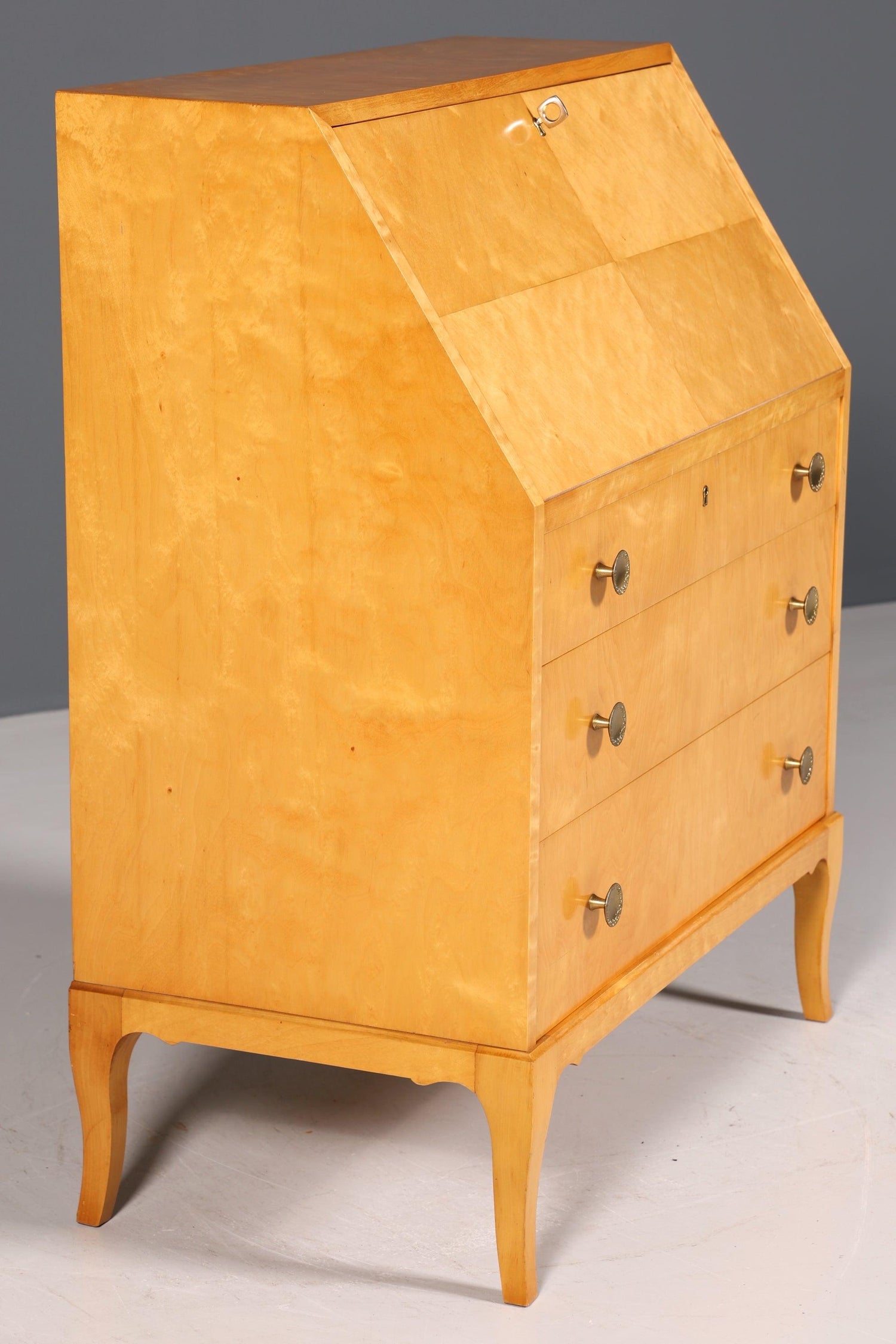Stilvoller Sekretär im Biedermeier Stil um 1940 Schreibmöbel echt Holz Office Kommode