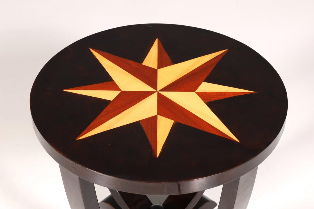 Stilvoller Art Deco Design Tisch Luxus Couchtisch Beistelltisch Stern Ablagetisch
