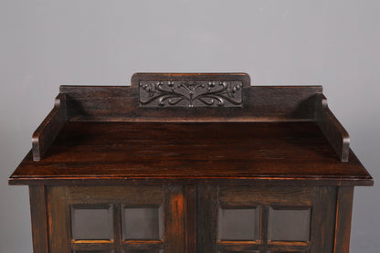 G217 Finish cm Traumhafte Jugendstil Vitrine Antike Holz Bücherschrank Eiche Antik Schrank Geschirrschrank (Kopie)