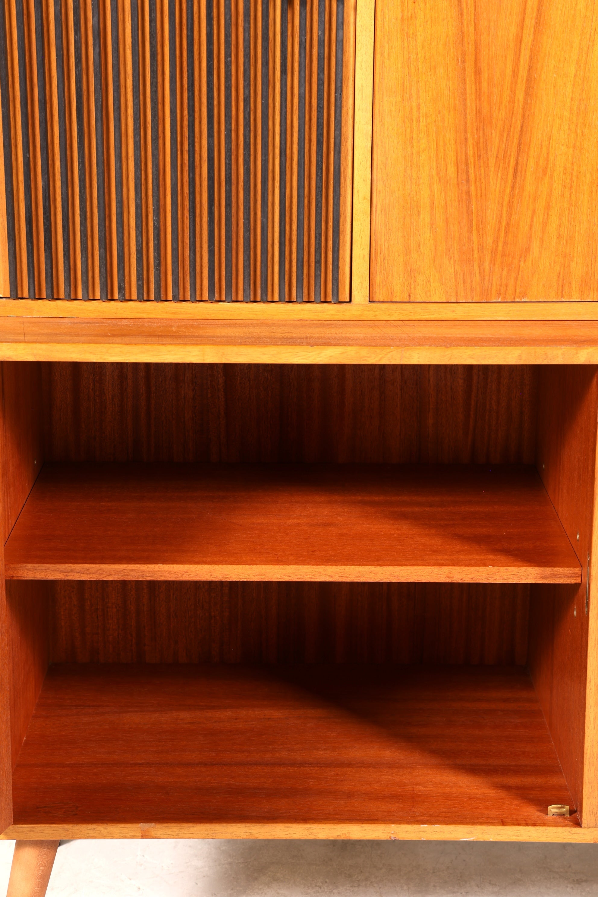 Wunderschöner Mid Century Schrank Bücherregal Sekretär Vintage Regal Highboard Holz Bookshelf VEB
