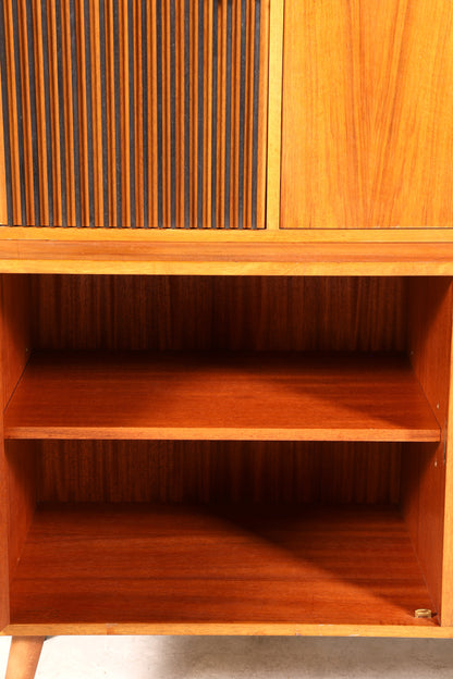 Wunderschöner Mid Century Schrank Bücherregal Sekretär Vintage Regal Highboard Holz Bookshelf VEB