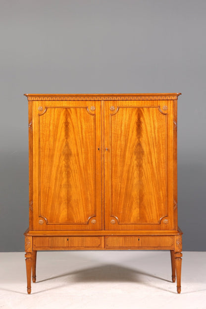Wunderschöner Englischer Schrank Antik Mahagoni Vertiko Barock Stil Highboard Aktenschrank