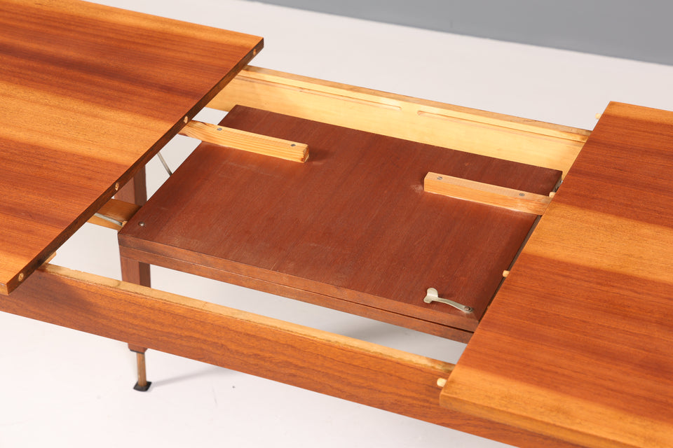Wunderschöner Mid Century Esstisch Danish Design Holz Küchentisch ausziehbarer und höhenverstellbarer Esszimmer Tisch